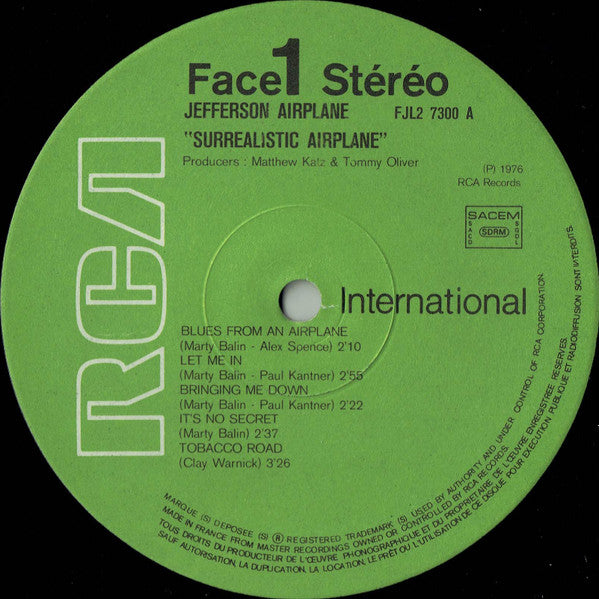Jefferson Airplane - Surrealistic Airplane (tweedehands LP) - Velvet Music