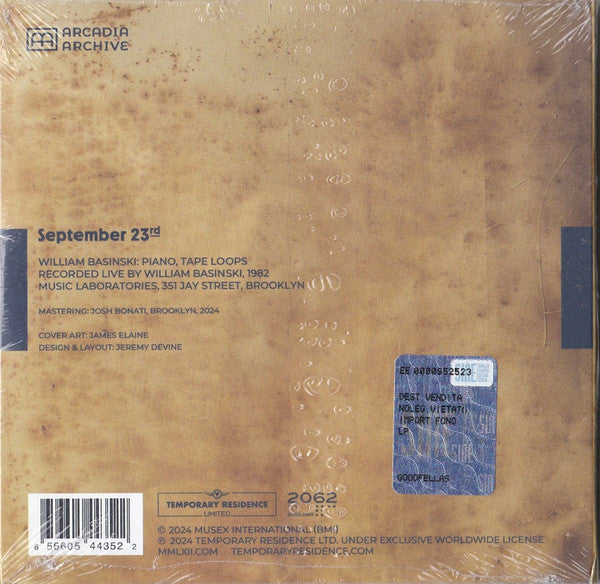 William Basinski - September 23rd (CD) - Velvet Music