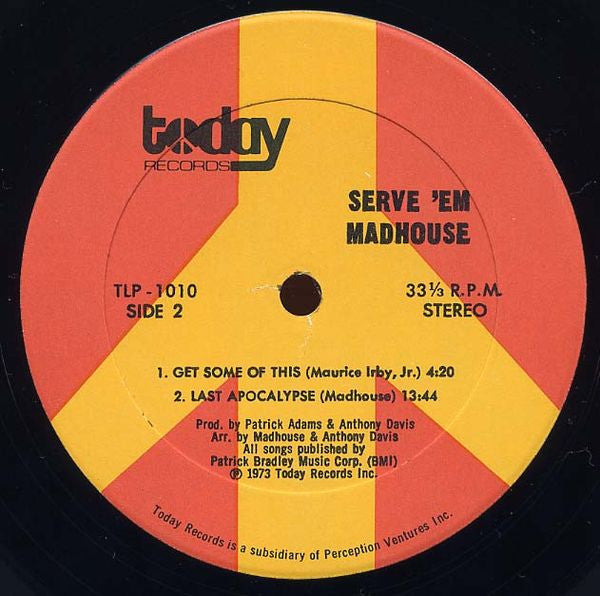 Madhouse (3) - Serve 'Em (LP) - Velvet Music