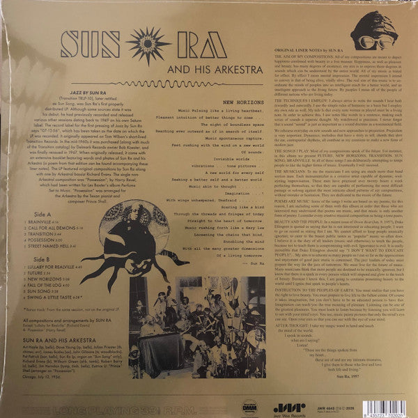Sun Ra - Jazz By Sun Ra (LP) - Velvet Music
