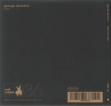 George Dumitriu - Monk On Viola (tweedehands CD) - Velvet Music