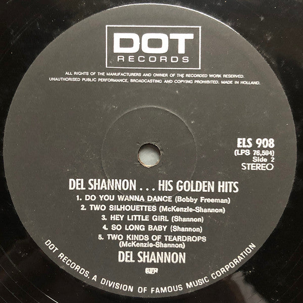 Del Shannon - His Golden Hits (tweedehands LP) - Velvet Music