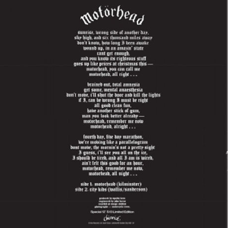 Motorhead - Motorhead / city kids (12-inch maxi-single) - Velvet Music