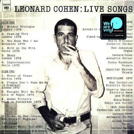Leonard Cohen - Leonard cohen: live songs (LP) - Velvet Music