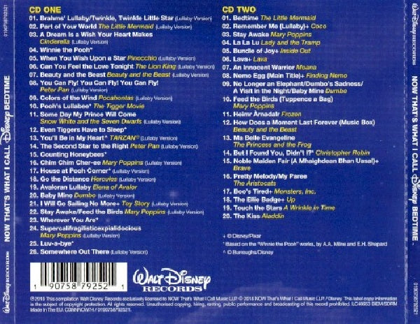 V/A (Various Artists) - Now disney bedtime (CD) - Velvet Music