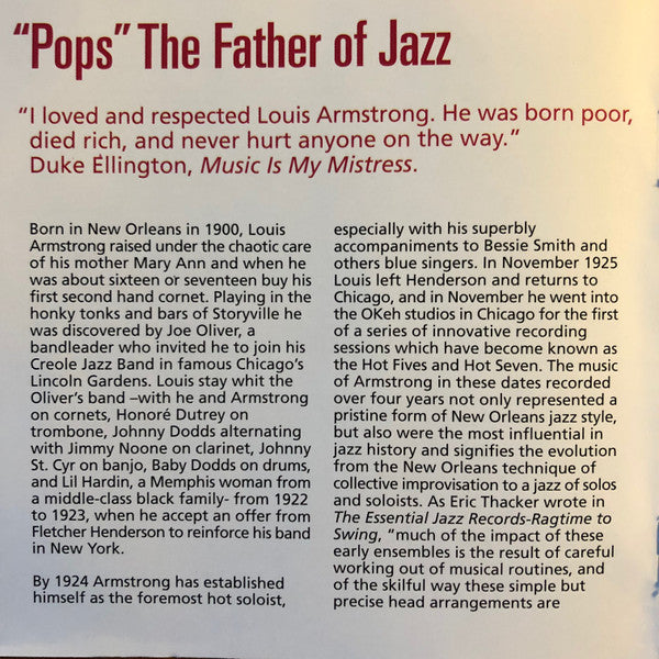 Louis Armstrong - Complete Hot Five And Hot Seven Recordings (tweedehands CD)