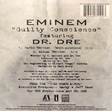Eminem Featuring Dr. Dre - Guilty Conscience (tweedehands CD) - Velvet Music