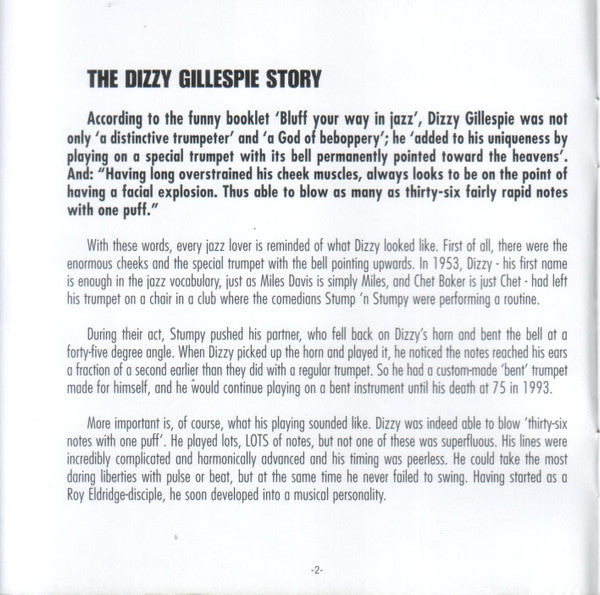 Dizzy Gillespie - The Sesjun Radio Shows (CD d'occasion)
