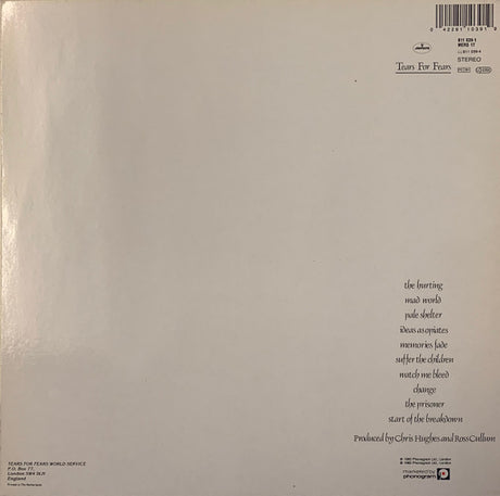 Tears For Fears - The Hurting (tweedehands CD) - Velvet Music