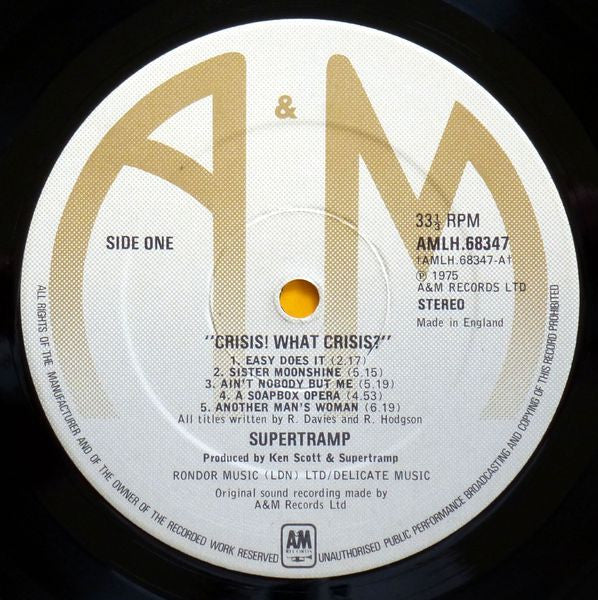 Supertramp - Crisis? What Crisis? (tweedehands LP) - Velvet Music