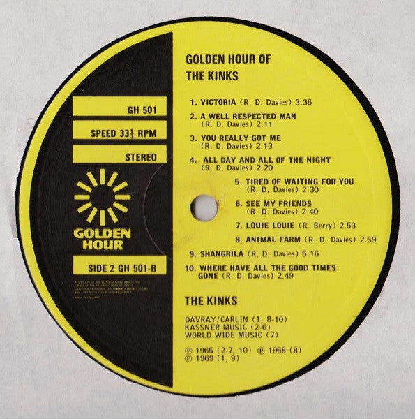 Kinks, The - Golden Hour Of The Kinks (tweedehands LP) - Velvet Music