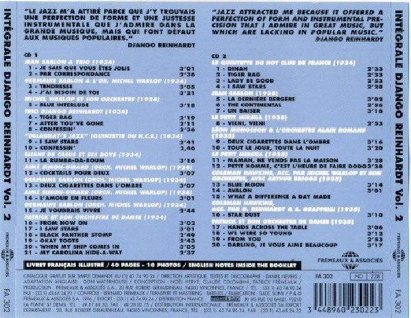 Django Reinhardt - Integrale vol.2: i saw stars 1934-1935 (CD)