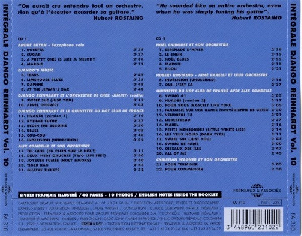 Django Reinhardt - Integrale vol.10 - nuages ​​(CD)