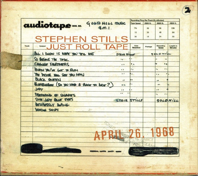 Stephen Stills - Just roll tape-april 26th 1968 (CD) - Velvet Music