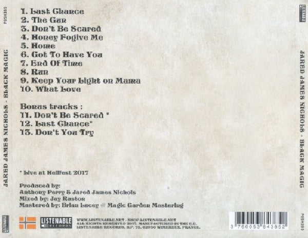 Jared James Nichols - Black magic (CD) - Velvet Music