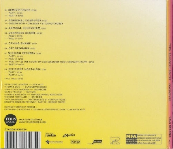 Yves Rousseau -septet- - Fragments (CD) - Velvet Music