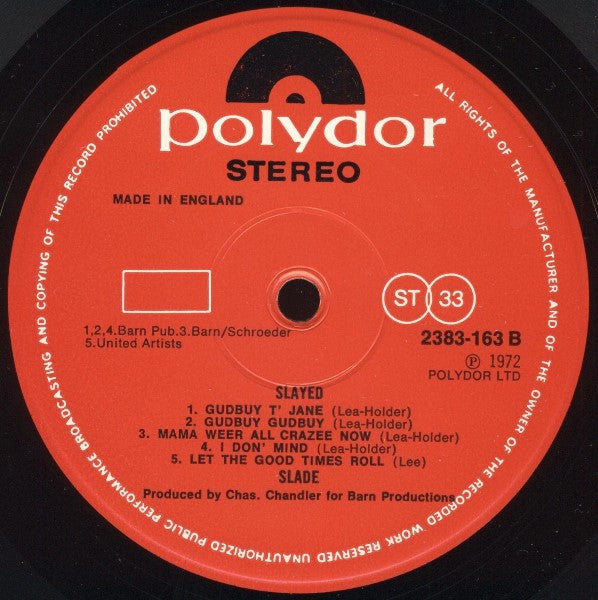 Slade - Slayed? (tweedehands LP) - Velvet Music