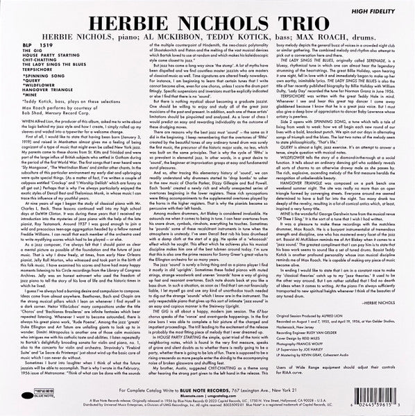 Herbie Nichols Trio - Herbie Nichols Trio (LP) - Velvet Music