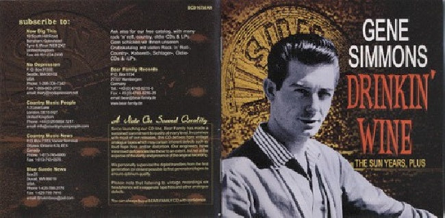 Gene Simmons - Drinkin' wine -sun years (CD)