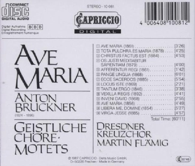 Anton Bruckner - Ave maria (CD) - Velvet Music