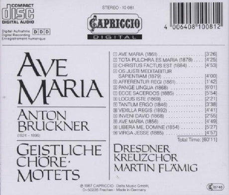 Anton Bruckner - Ave maria (CD) - Velvet Music