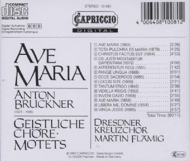 Anton Bruckner - Ave maria (CD) - Velvet Music