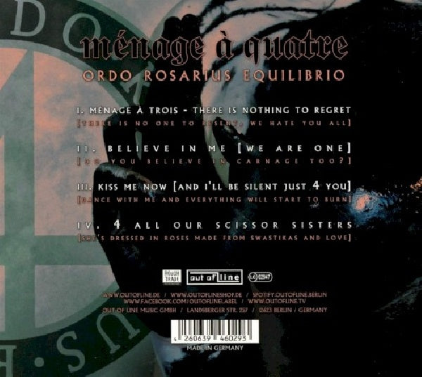 Ordo Rosarius Equilibrio - Menage a quatre (CD) - Velvet Music