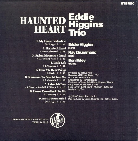 Eddie Higgins - Haunted heart (CD) - Velvet Music