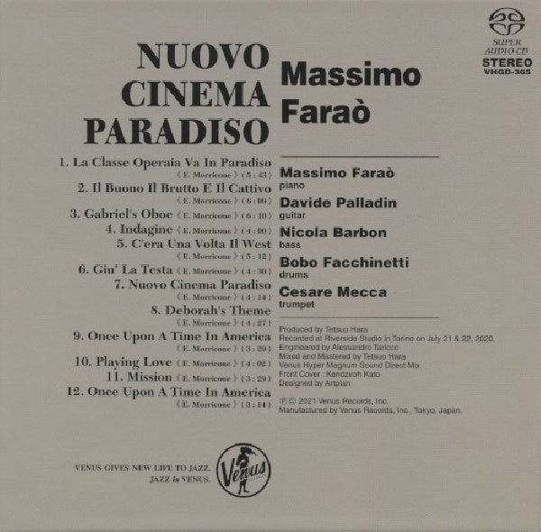 Massimo Farao - Cinema paradeso-tributo to moricone (CD) - Velvet Music