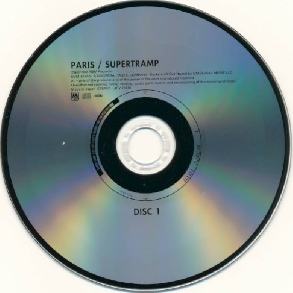 Supertramp - Paris (CD) - Velvet Music