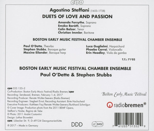 A. Steffani - Duets of love and passion (CD) - Velvet Music