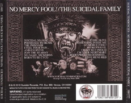 Suicidal Tendencies - No mercy fool!/the suicidal family (CD) - Velvet Music