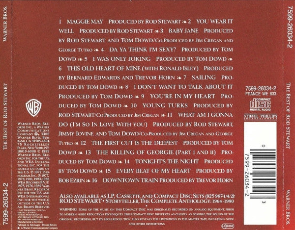 Rod Stewart - The Best Of Rod Stewart (tweedehands CD) - Velvet Music