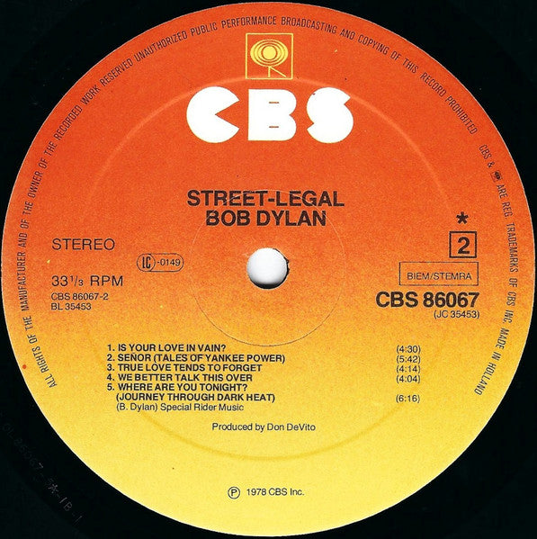 Bob Dylan - Street-Legal (tweedehands LP) - Velvet Music