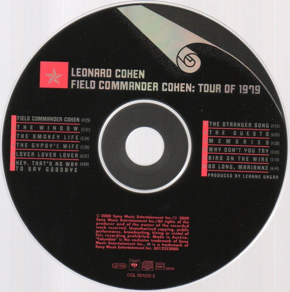 Leonard Cohen - Field Commander Cohen: Tour Of 1979 (tweedehands CD) - Velvet Music