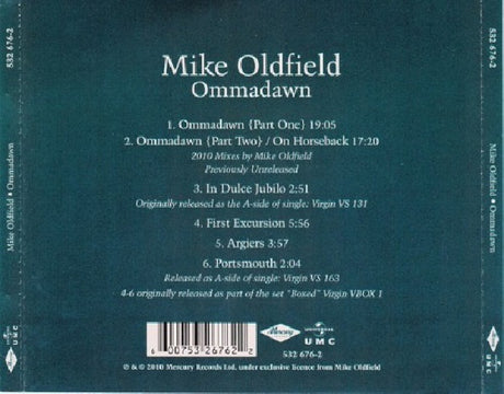 Mike Oldfield - Ommadawn (CD) - Velvet Music