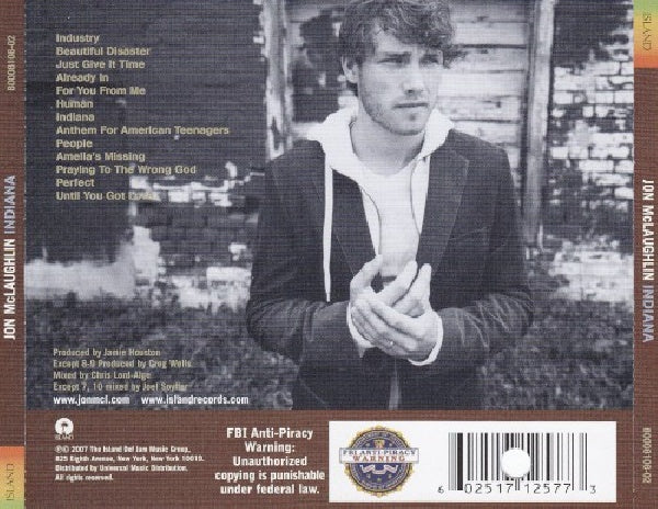 Jon Mclaughlin - Indiana (CD) - Velvet Music