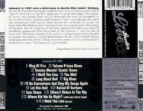 Johnny Cash - Live from austin, tx (CD) - Velvet Music