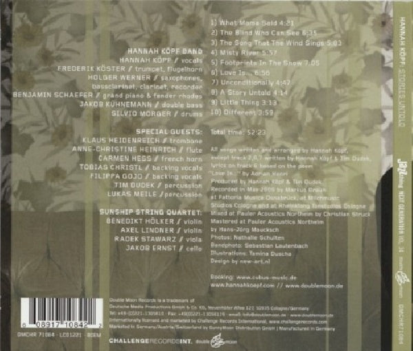 Hannah Koepf - Stories untold (CD) - Velvet Music