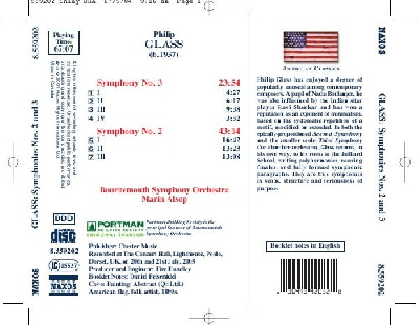 Philip Glass - Symphonies nº2&3 (CD)