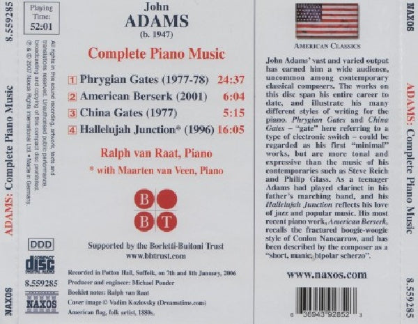 J. Adams - Musique pour piano (CD)