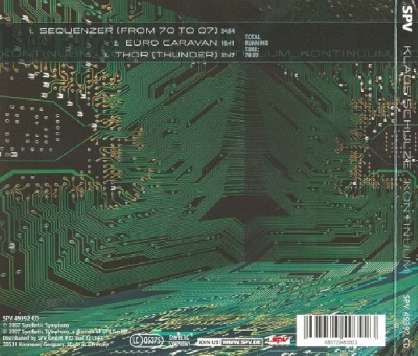 Klaus Schulze - Kontinuum (CD) - Velvet Music