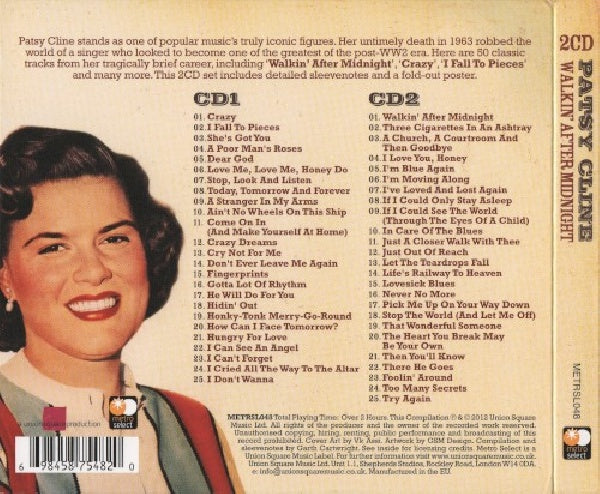 Patsy Cline - Walkin' after midnight (CD) - Velvet Music