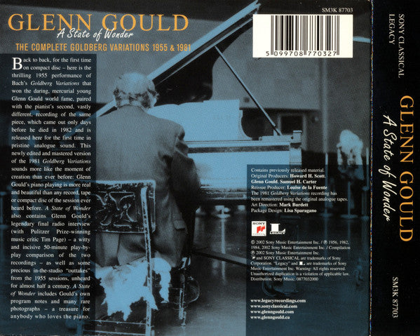 Glenn Gould - A State Of Wonder • The Complete Goldberg Variations 1955 & 1981 (CD d'occasion)