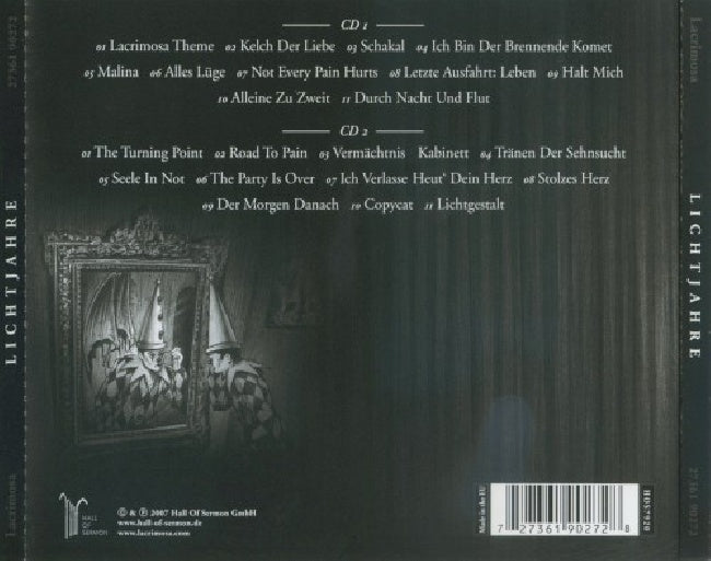 Lacrimosa - Lichtjahre (CD) - Velvet Music