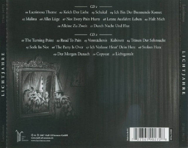 Lacrimosa - Lichtjahre (CD) - Velvet Music