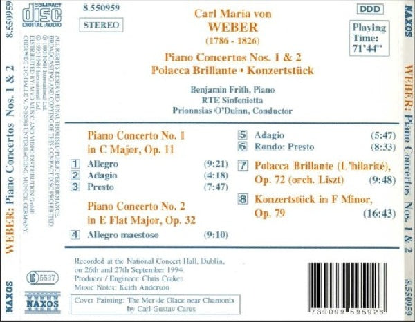 Cm Von Weber - Piano concerts nos. 1 &amp; 2 (CD)