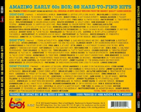 V/A (Various Artists) - Amazing early 60s box: 88 hard-to-find hits (CD) - Velvet Music