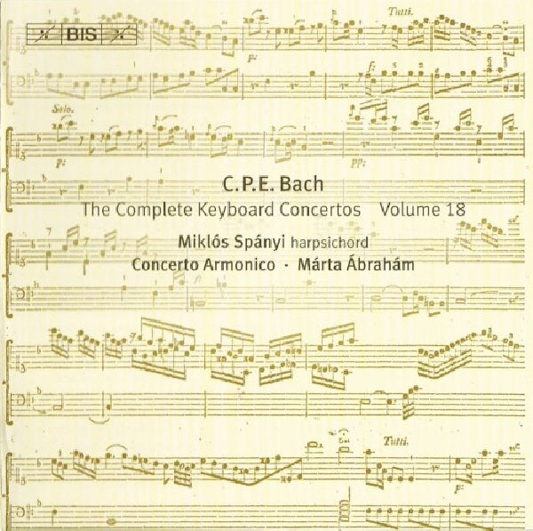 C.P.E. Bach - Concertos pour clavier, intégrale vol.18 (CD)