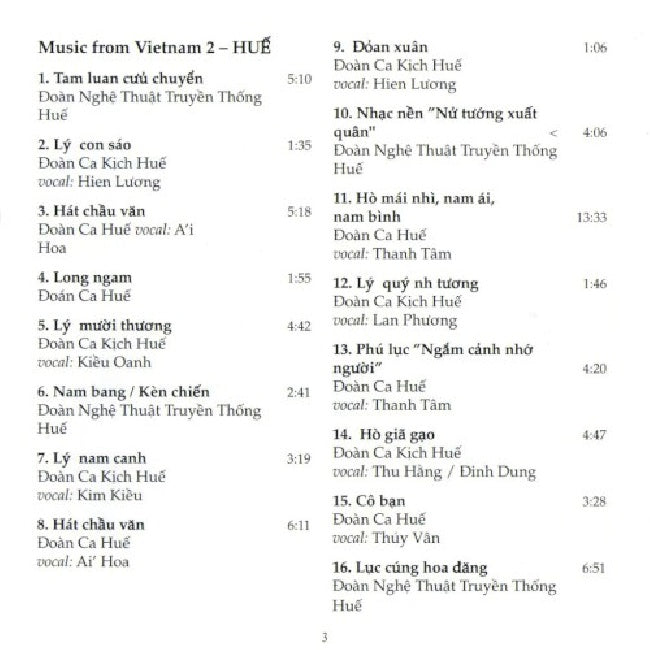 V/A (Artistes divers) - Musique du Vietnam 2 (CD)
